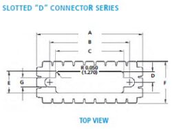 EMC 97-827-19 Slotted D Shielding Connector 25pin - Laird: EMC 97-827-19 EMC pružinové těsnění pod konektory Laird  Serie 97 827; D CON 25P Nickel Plated BeCu